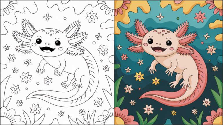Axolotl Coloring Pages