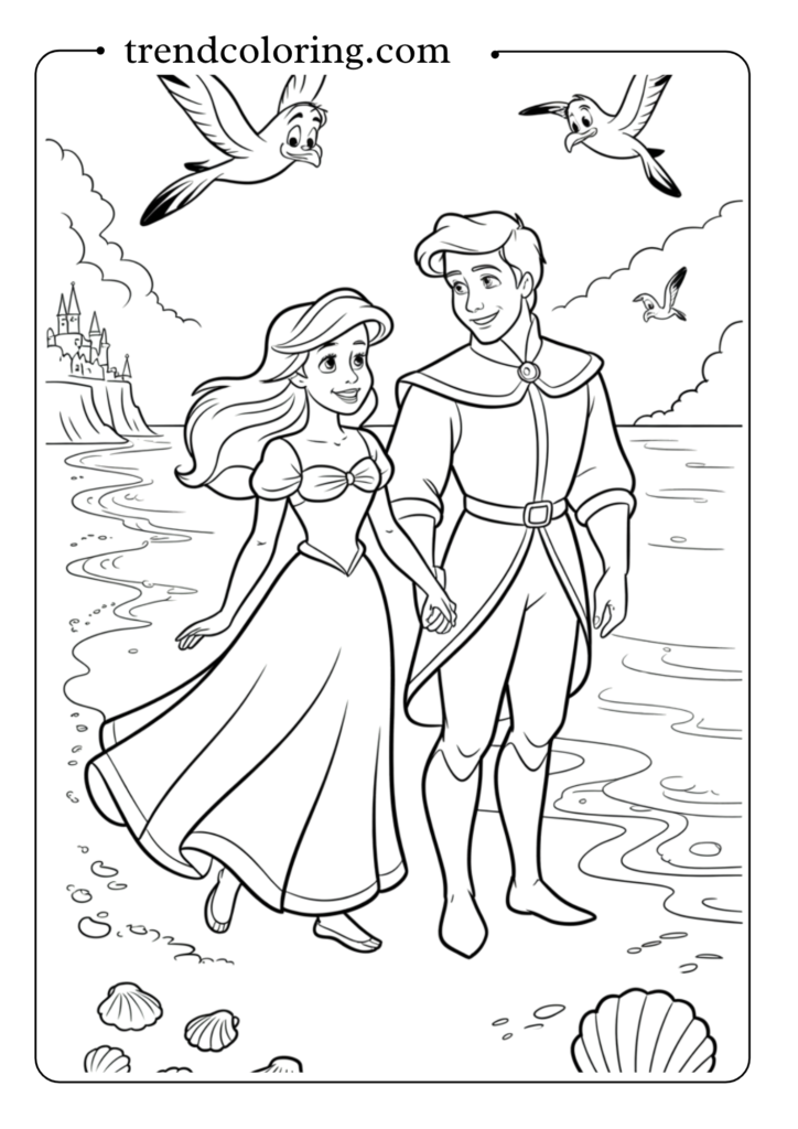 Ariel and Eric's Beach Scene