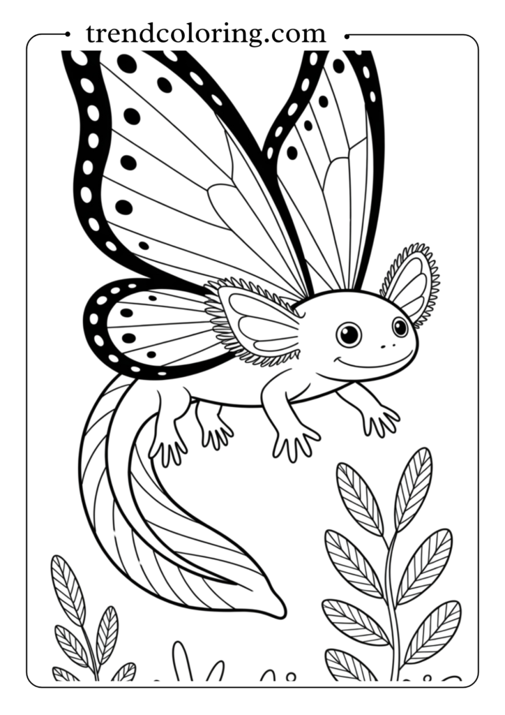 Axolotl with Butterfly Wings