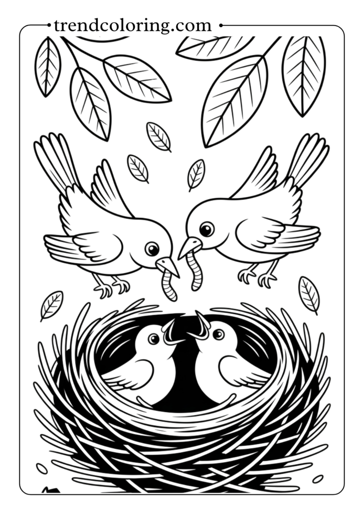 Baby Birds Feeding