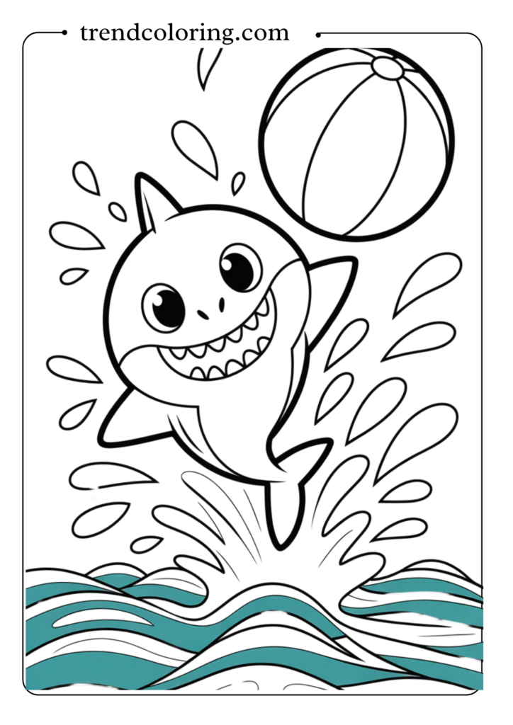 Baby Shark Playing with Beach Ball
