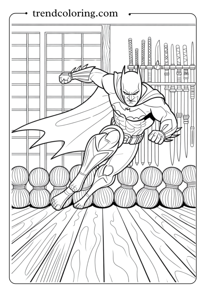 Batman Training in the Dojo