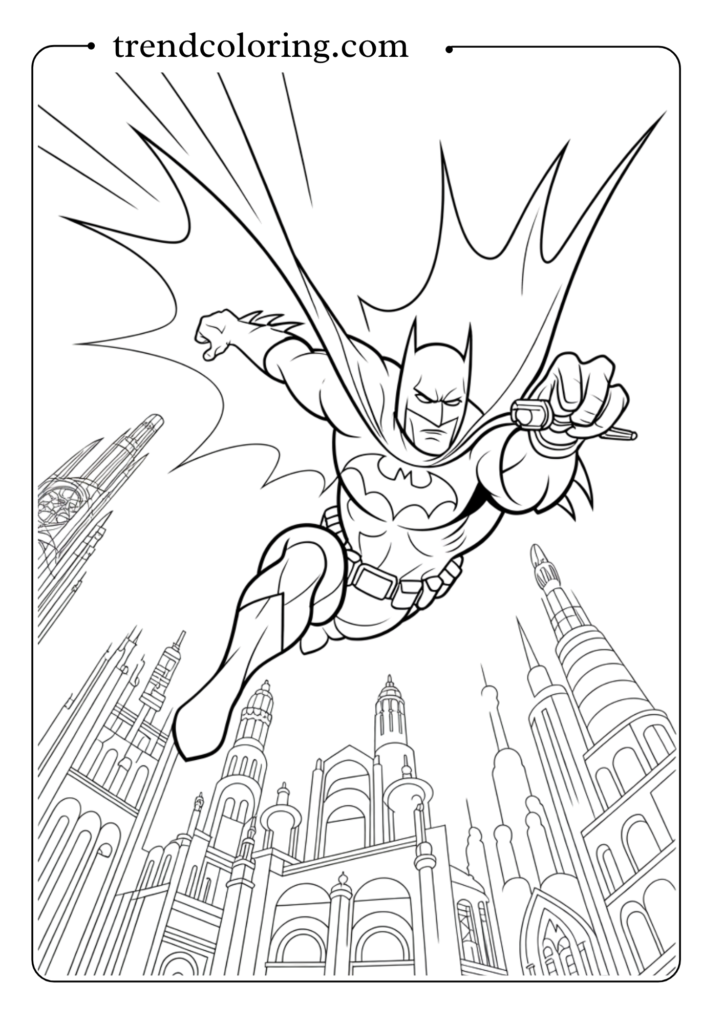 Batman in Action - Swinging Through Gotham