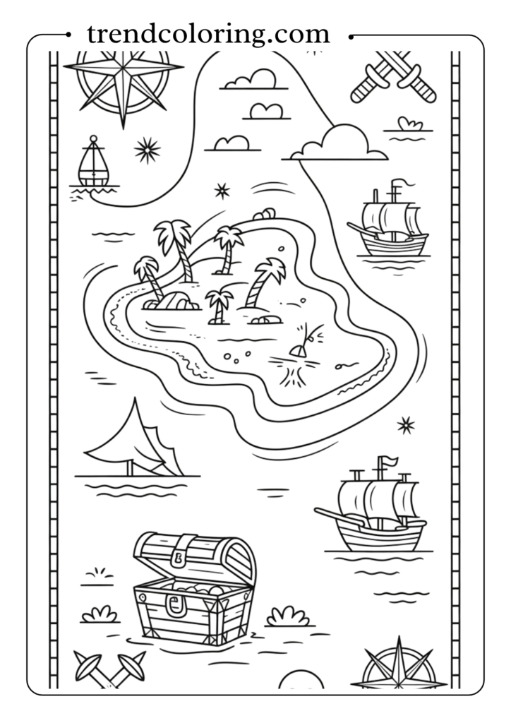 Beach Treasure Hunt Map