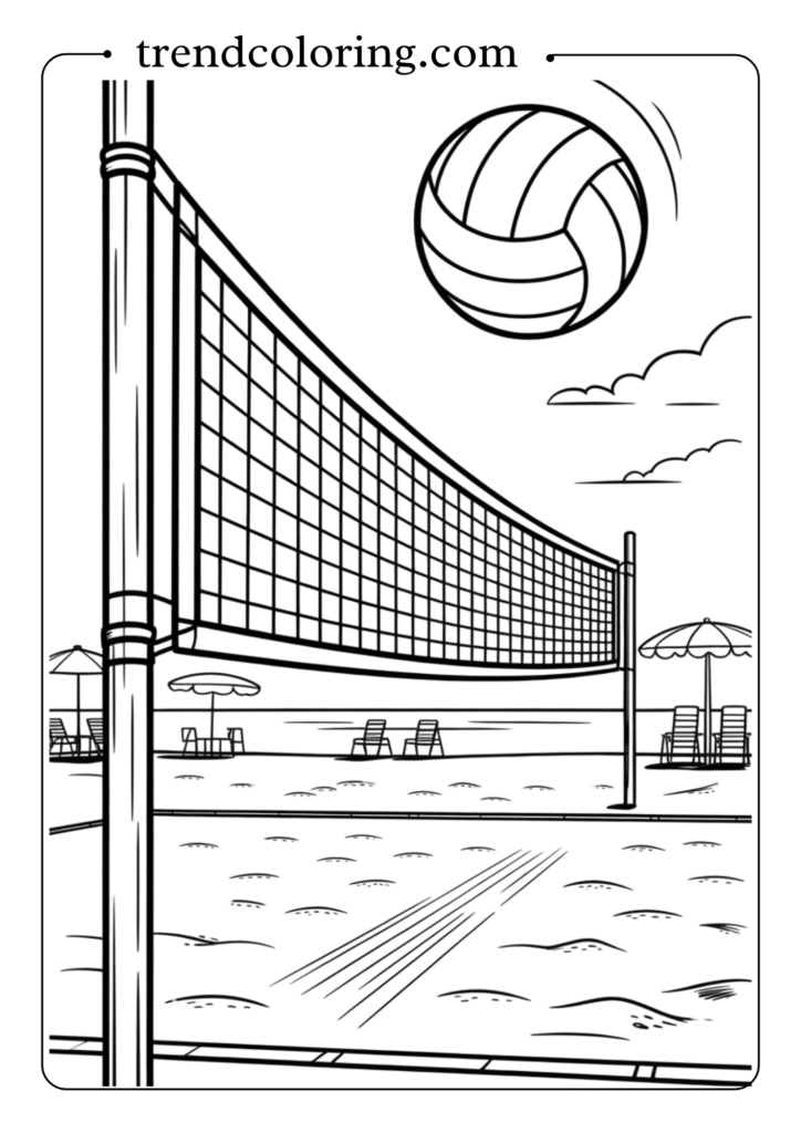 Beach Volleyball Scene