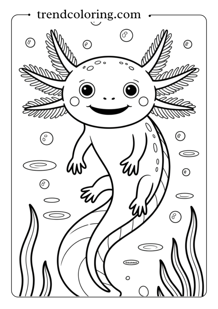 Classic Smiling Axolotl