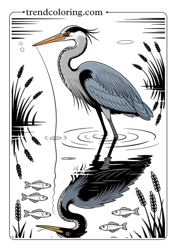 Heron Fishing Patience