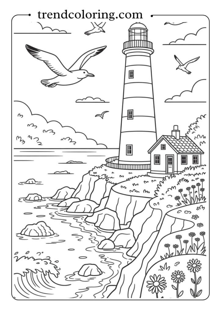 Lighthouse Coastal Scene