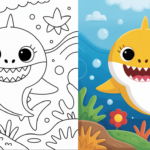 baby shark coloring pages