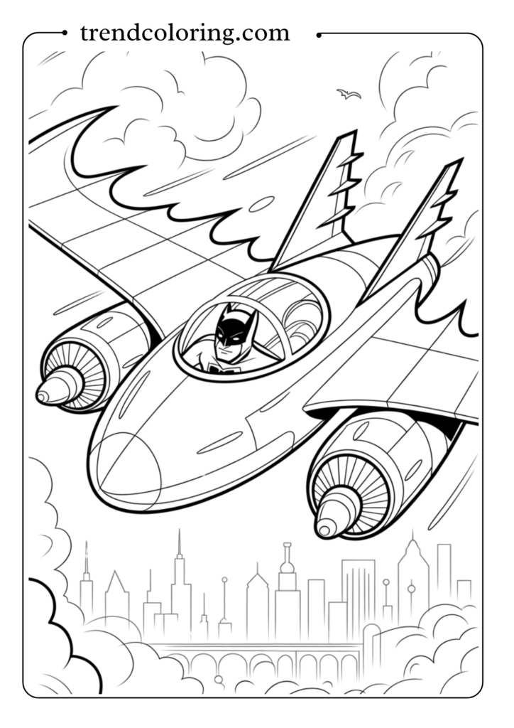 The Batplane in Flight