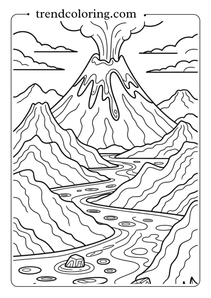 Volcanic Mountain Range