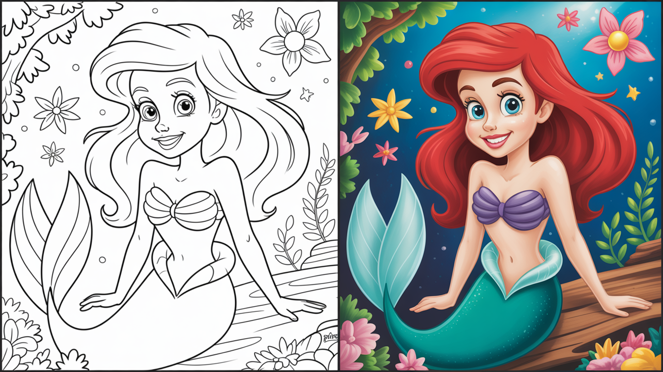 Ariel Coloring Pages