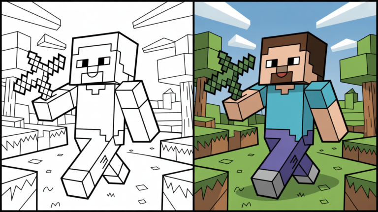 minecraft coloring pages