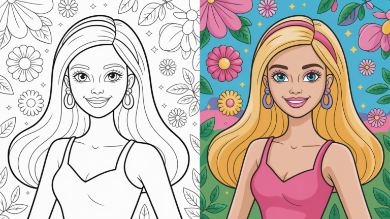 barbie coloring pages