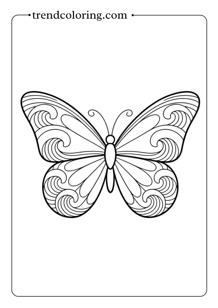 Butterfly with Wave Patterns