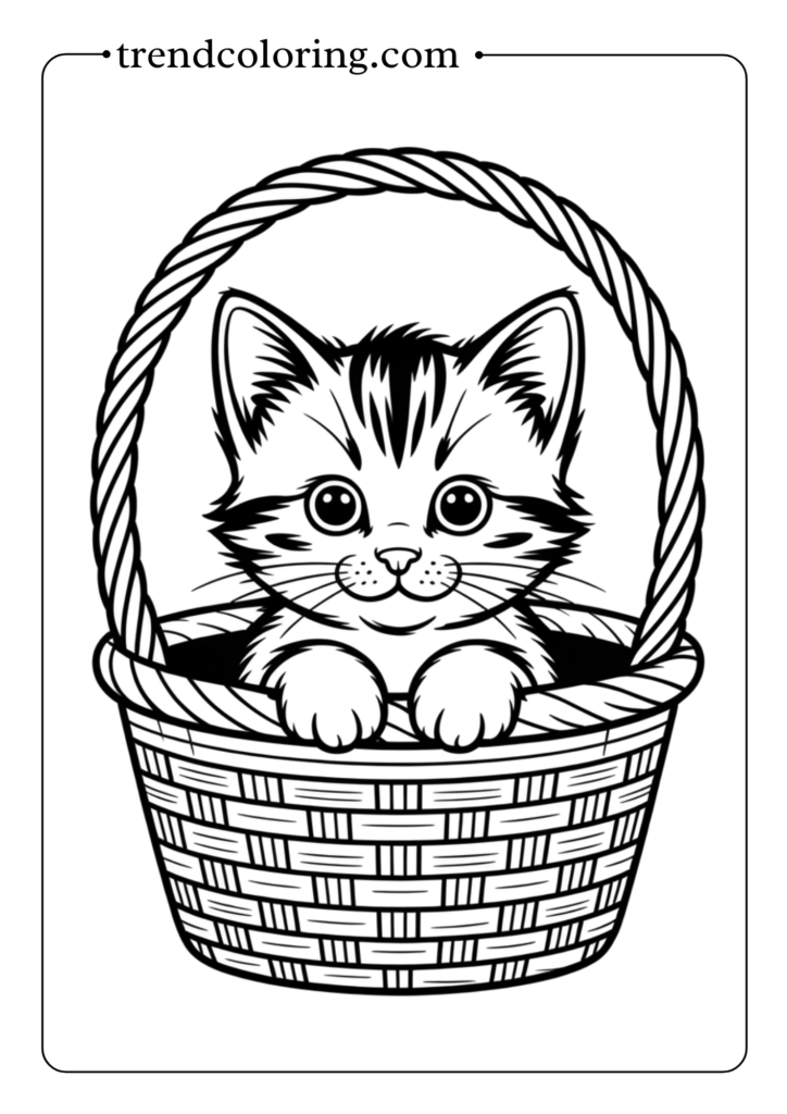 Kitten in Basket