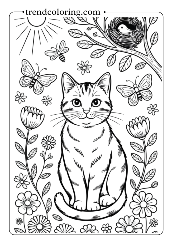 Spring Garden Cat