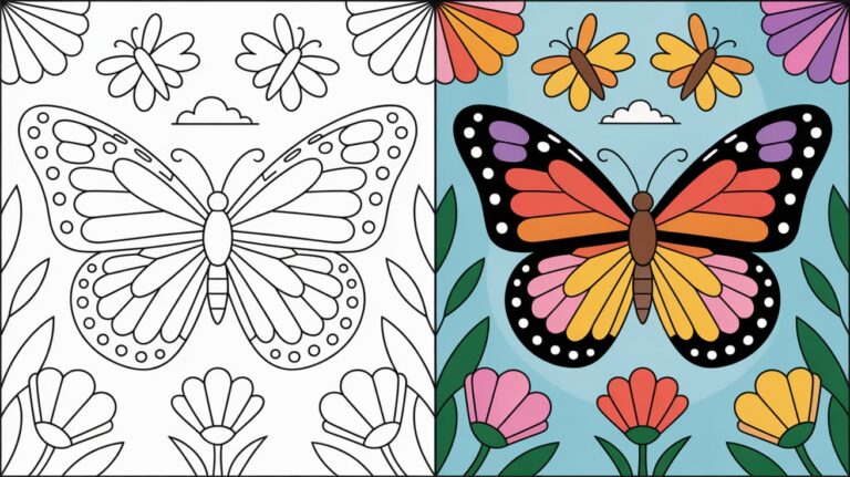butterfly coloring pages