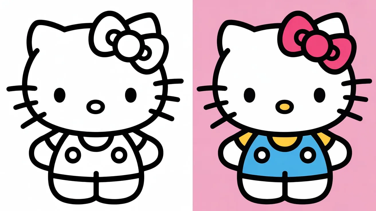 Hello Kitty Coloring Pages